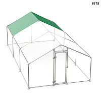 Метален кокошарник с покрив – за домашни птици и животни, 6x2.8м -I978